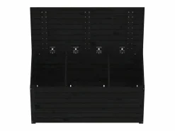 Armario De Jardín|Jardinera negra 101x50,5x46,5 cm madera maciza de pino