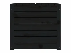 Armario De Jardín|Jardinera negra 101x50,5x46,5 cm madera maciza de pino