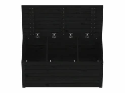 Armario De Jardín|Jardinera negra 101x50,5x46,5 cm madera maciza de pino