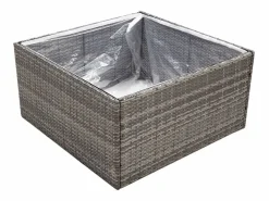 Jardinera ratán sintético 80x80x40 cm^Clicnbuy New