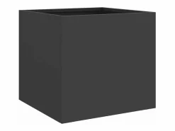 Clicnbuy Jardineras 2 unidades acero laminado en frío 32x30x29 cm Negro New