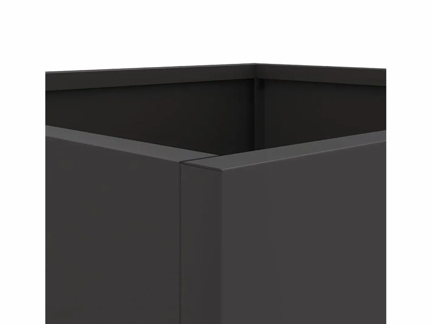 Clicnbuy Jardineras 2 unidades acero laminado en frío 32x30x29 cm Negro New