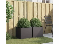 Clicnbuy Jardinera|Jardineras 2 unidades acero laminado en frío 42x40x39 cm