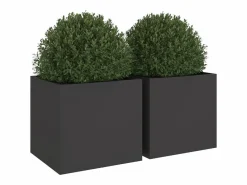 Jardineras 2 unidades acero laminado en frío 49x47x46 cm^Clicnbuy Hot