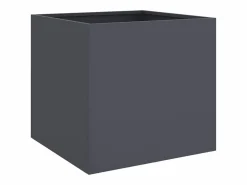 Clicnbuy Jardineras 2 unidades acero laminado en frío antracita 42x40x39 cm Gris antracita