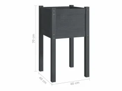 Jardineras 2 unidades madera maciza de pino 40x40x70 cm^Clicnbuy Online