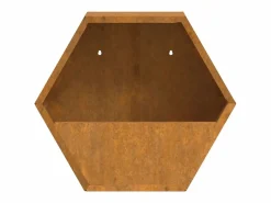Clicnbuy Jardineras de pared 2 unidades acero corten oxidado 30x10x25 cm Marru00f3n Discount