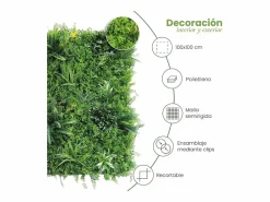 NORTENE Jardín vertical leafy 100 x 100 cm 1X3 M Verde