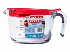 Pyrex Materiales Y Utensilios De Cocina|Jarra medidora Classic con tapa 1L vidrio