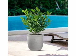 Jarrón cilíndrico de resina Raffaello 35x34cm para plantas de interior y exterior^ Discount
