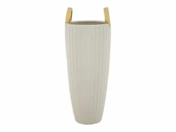 Jarrón de cerámica blanca 18x45 cm^ Outlet