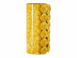 Jarrón de concha de metal 16x15x33 Amarillo
