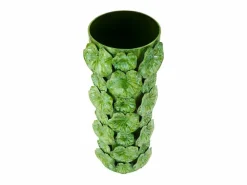 Jarrón de concha de metal 18x17,5x46 Verde Clearance