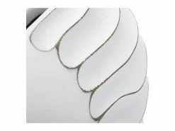 Jarrón de resina blanca 34x11,5x24,5 cm Blanco Discount