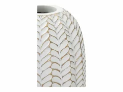 Jarrón de resina 18,5x46 cm Blanco Clearance