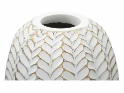 Jarrón de resina 18,5x46 cm Blanco Clearance
