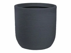 Jarrón de resina de interior y exterior para plantas cilíndricas de diseño d.35x34h Raffaello Grigio Gris New
