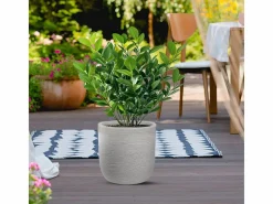 Jarrón de resina de interior y exterior para plantas cilíndricas de diseño d.35x34h Raffaello^ Best