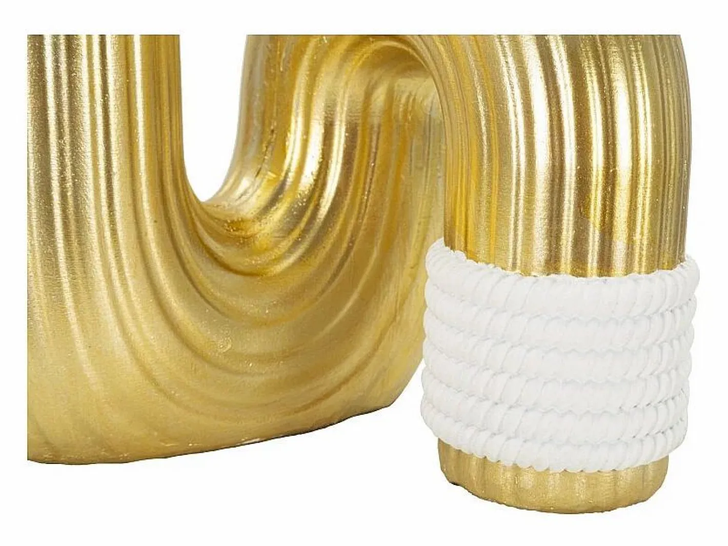 Jarrón de resina dorada 15,3x13x30,5 cm^ Clearance