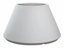 Jarrón de resina para plantas interior/exterior diseño redondo cónico d.60x35h Stromboli Blanco New