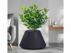Jarrón de resina para plantas de interior y exterior diseño redondo cónico d.60x35h Stromboli Antracita^ Discount