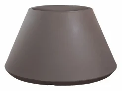 Jarrón de resina para plantas de interior y exterior diseño redondo cónico d.60x35h Stromboli Tortora Marru00f3n chocolate New