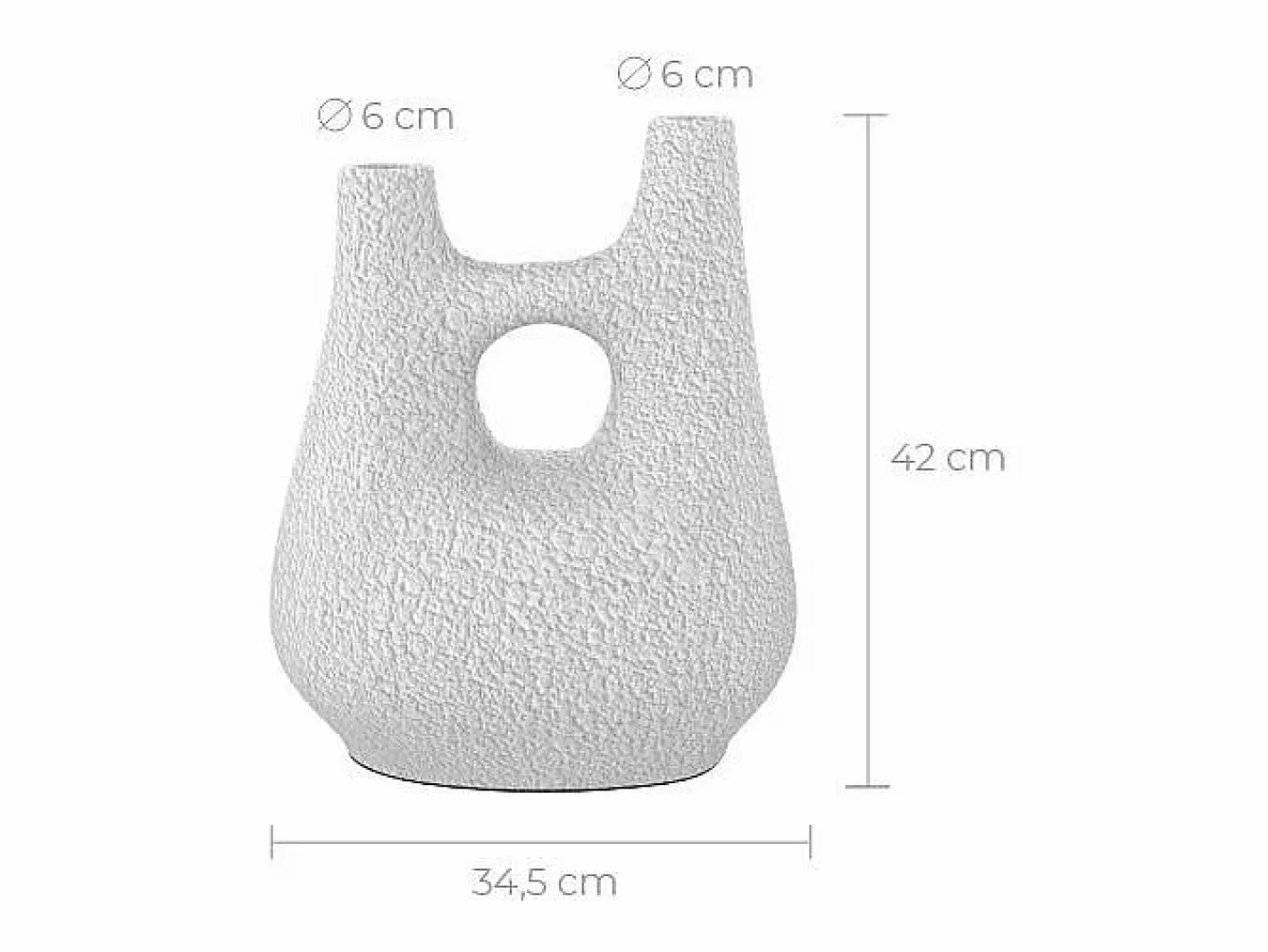 Rendez-Vous Déco Jarrón|Jarrón decorativo de terracota H42cm - Cruz