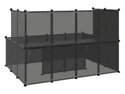 Jaula de animales pequeños 143x107x93 cm PP y acero ES622128 Negro Outlet