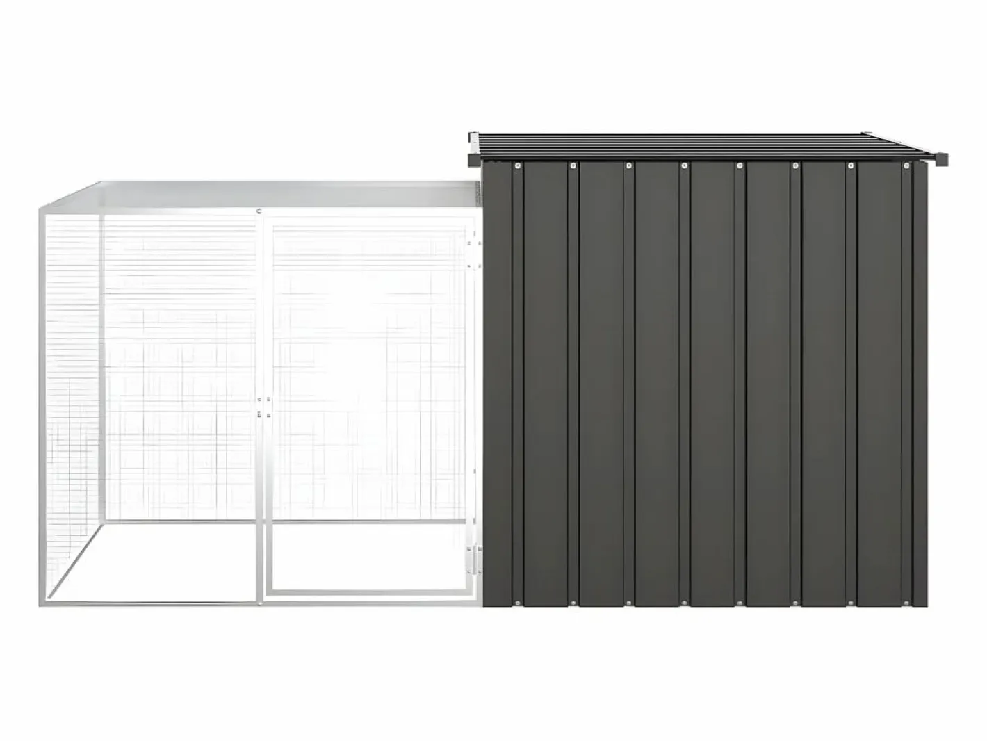 Jaula de gallinas acero galvanizado antracita 200x91x100 cm ES757479^ Clearance