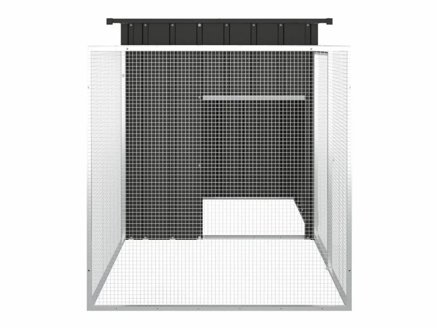 Jaula de gallinas acero galvanizado antracita 200x91x100 cm ES757479^ Clearance
