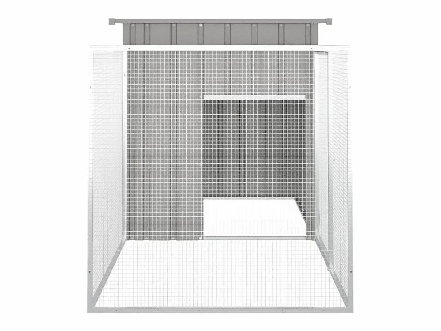 Jaula de gallinas acero galvanizado 200x91x100 cm ES946187 Gris Clearance