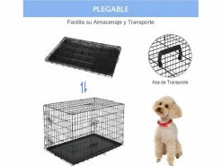 PawHut Transportín De Paseo Para Animales|Jaula de perro 106x68x76 cm