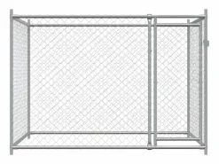 Transportín De Paseo Para Animales|Jaula de perros con puerta acero galvanizado 2x2x1,5 m ES789382