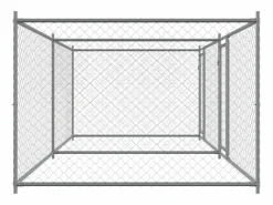 Jaula de perros con puertas acero galvanizado 4x2x1,5 m^Clicnbuy Sale