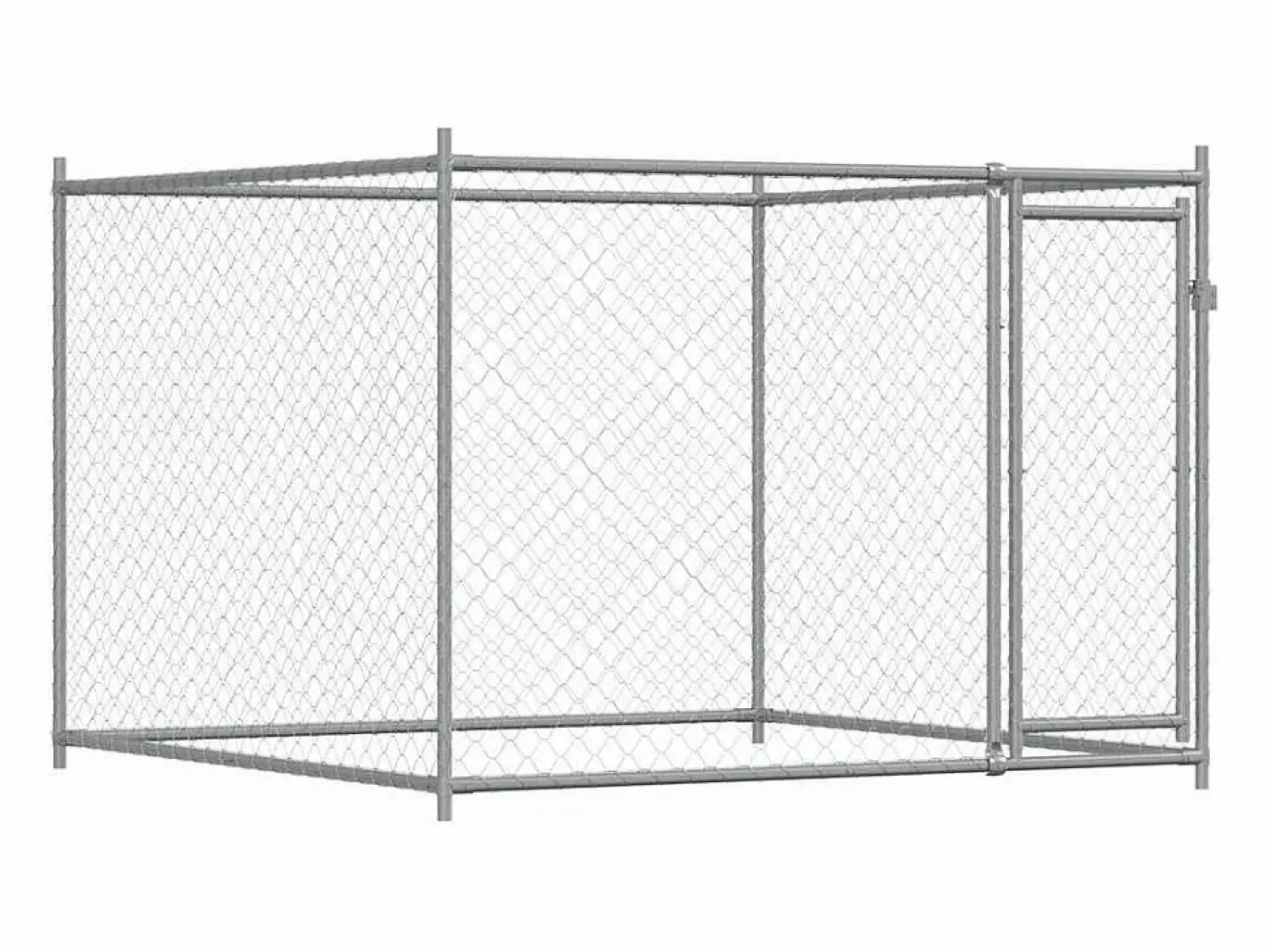 Clicnbuy Seguridad Para Mascotas|Jaula de perros con puerta acero galvanizado 2x2x1,5 m