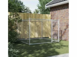 Clicnbuy Seguridad Para Mascotas|Jaula de perros con puerta acero galvanizado 2x2x1,5 m