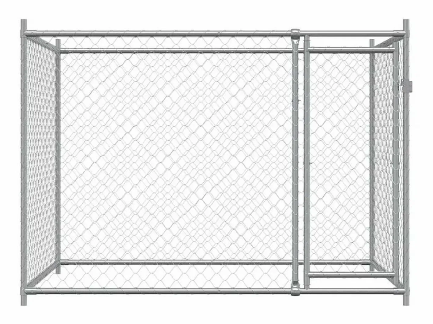 Clicnbuy Seguridad Para Mascotas|Jaula de perros con puerta acero galvanizado 2x2x1,5 m