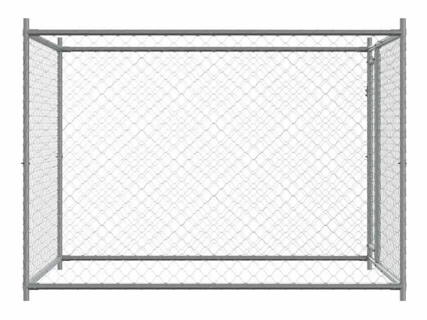 Clicnbuy Seguridad Para Mascotas|Jaula de perros con puerta acero galvanizado 2x2x1,5 m