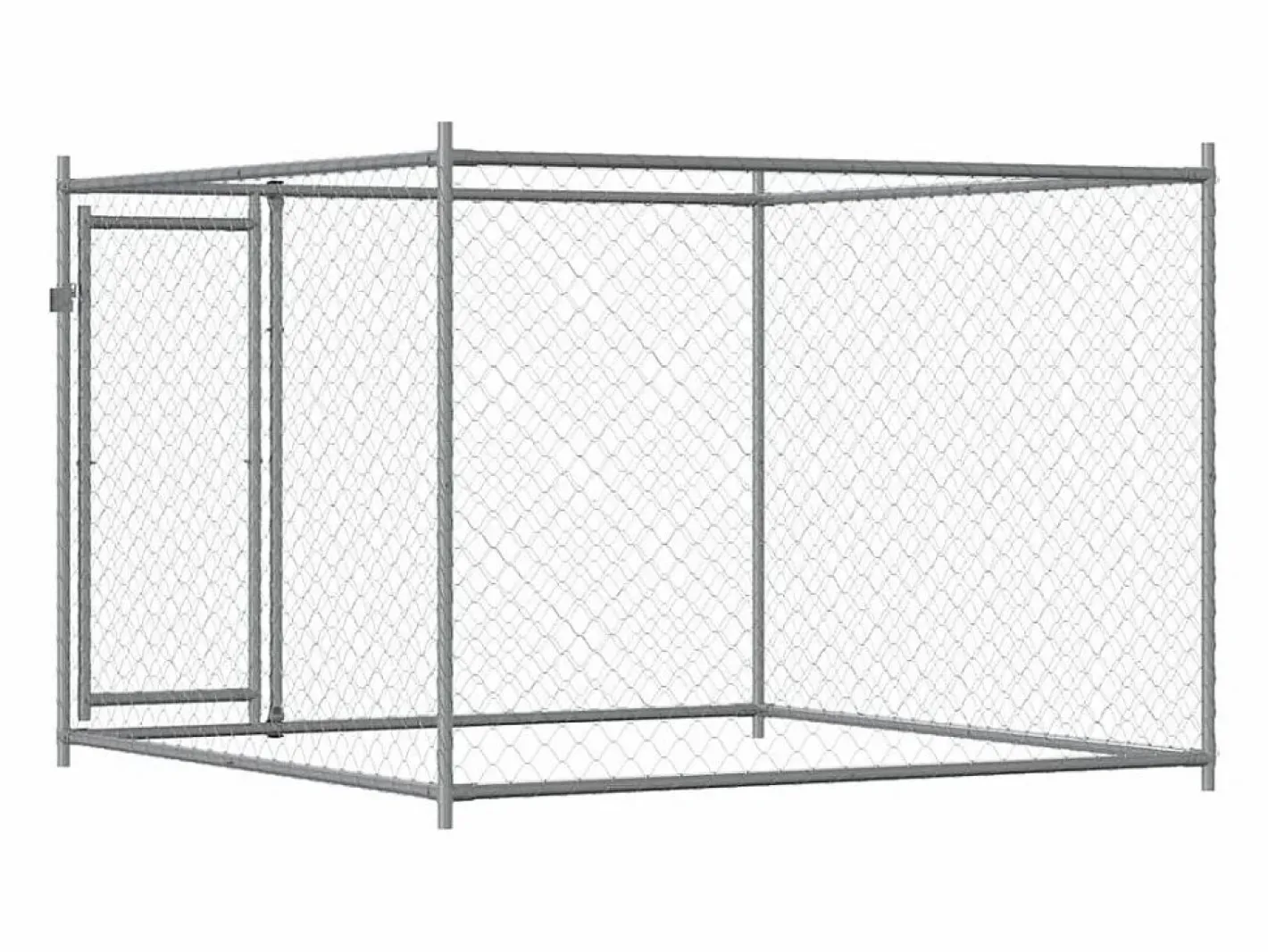 Clicnbuy Seguridad Para Mascotas|Jaula de perros con puerta acero galvanizado 2x2x1,5 m