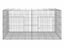 Jaula para conejos 2 paneles hierro galvanizado 110x79x54 cm ES879101^ Outlet