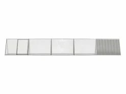 Transportín De Paseo Para Animales|Jaula para conejos acero galvanizado 504,5x80,5x71 cm ES756742