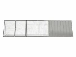 Jaula para conejos acero galvanizado 302,5x80,5x71 cm ES965806 Gris Outlet