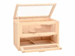 Jaula para hámster madera maciza abeto 60x35,5x42 cm ES878249^ Sale