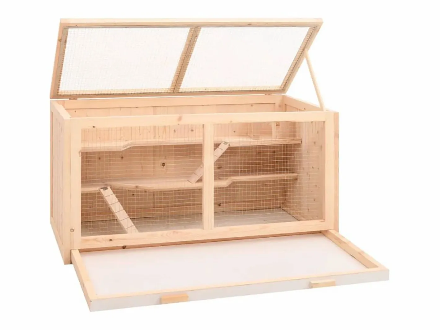 Jaula para hámster madera maciza abeto 104x52x54 cm ES109601 Marru00f3n Online