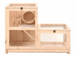 Transportín De Paseo Para Animales|Jaula para hámster madera maciza abeto 81x40x60 cm ES512935