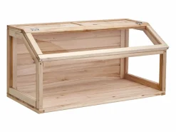 Jaula para Hámster y Roedores, SucceBuy Jaula de Madera para Hámster, 81 cm, Hábitat para Ratones, Roedores y Pequeños Animales Color natural claro