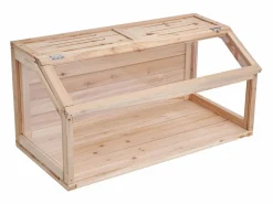Jaula para Hámster y Roedores, SucceBuy Jaula de Madera para Hámster, 81 cm, Hábitat para Ratones, Roedores y Pequeños Animales Color natural claro