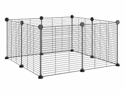 Jaula para mascotas de 8 paneles acero 35x35cm ES466576^