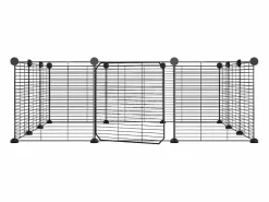 Jaula para mascotas de 12 paneles puerta acero 35x35cm ES419904^ Best