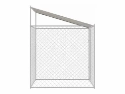 Clicnbuy Jaula para perro 200 x 200 x 258 cm acero y PE Plateado Outlet